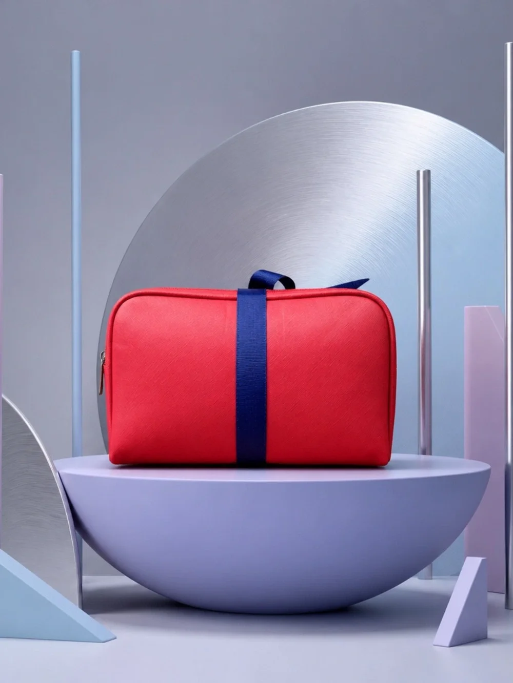 Nautica Red Cosmetic Bag Set 2 Pc NWT